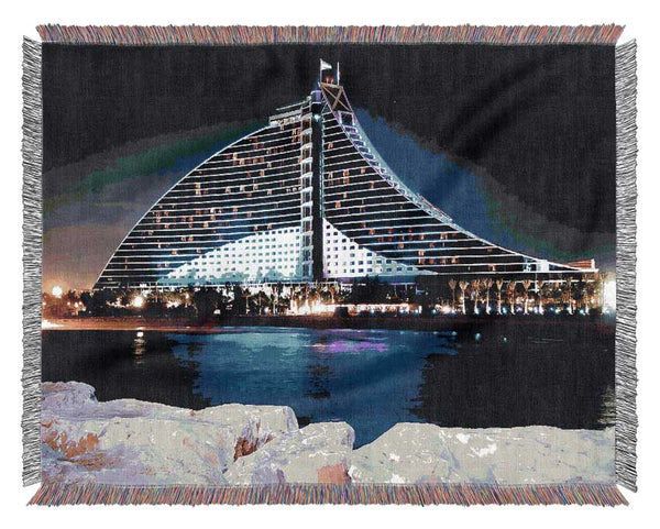 Dubai Architectural Delight Woven Blanket