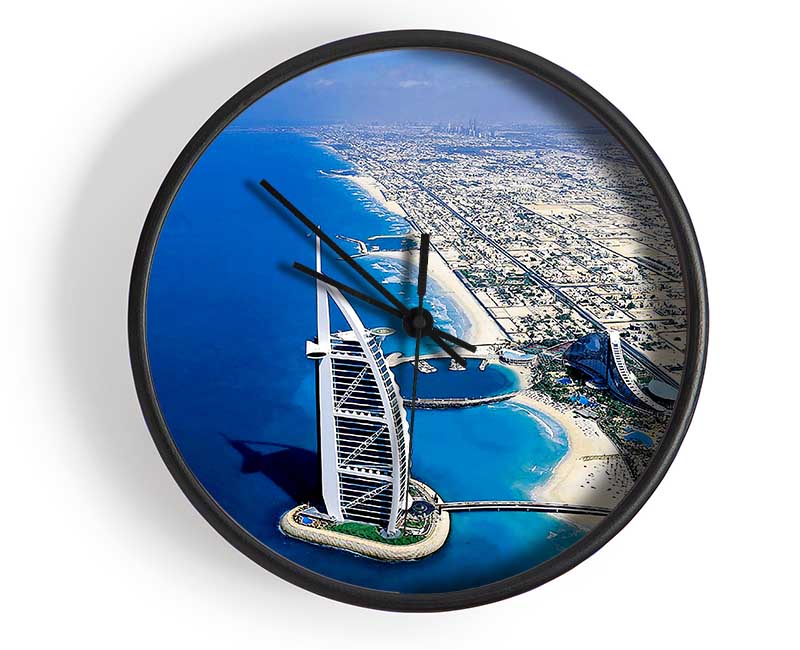 Dubai Beach Front Clock - Wallart-Direct UK