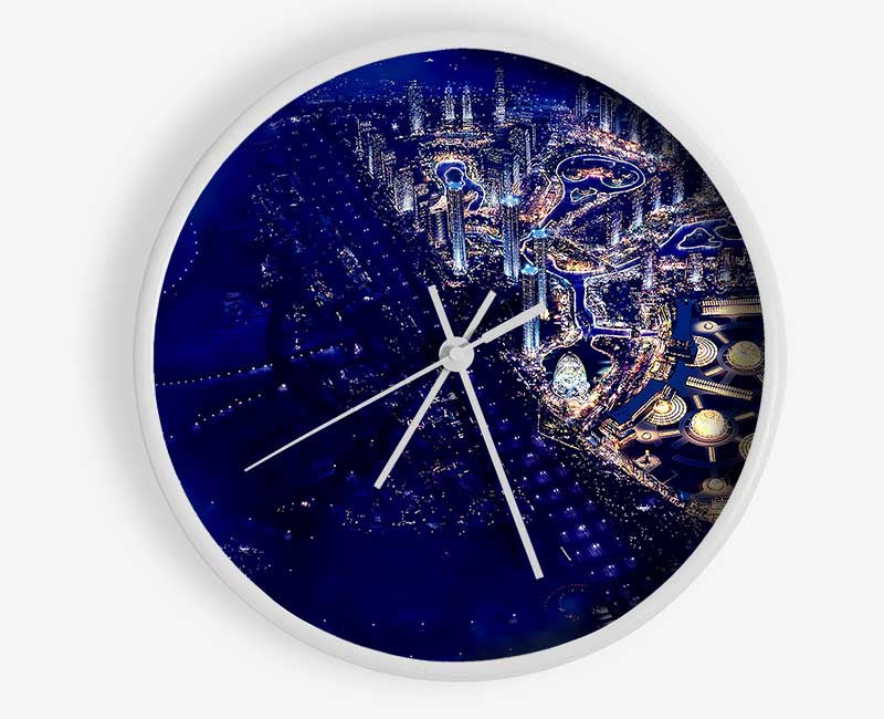 Dubai Blue Nights Clock - Wallart-Direct UK