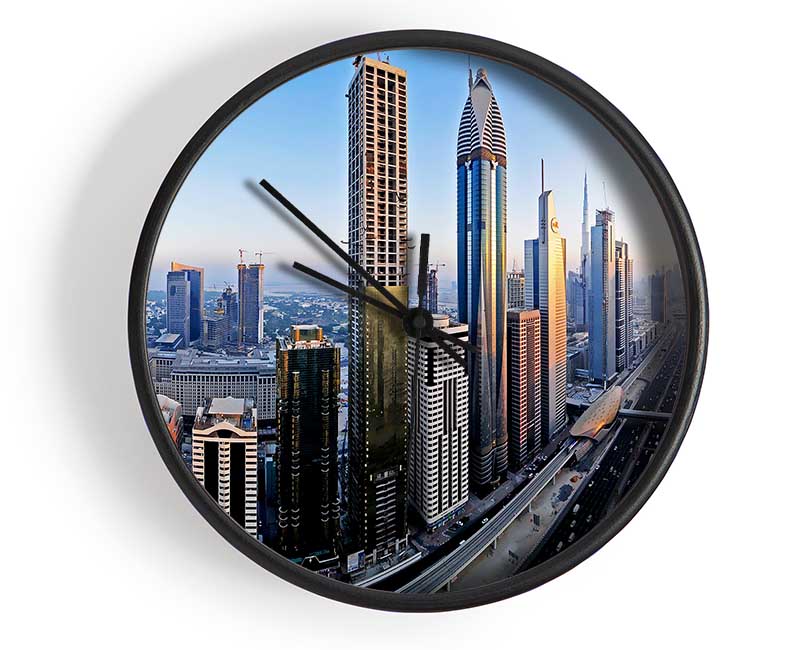Dubai Building Blocks Clock - Wallart-Direct UK