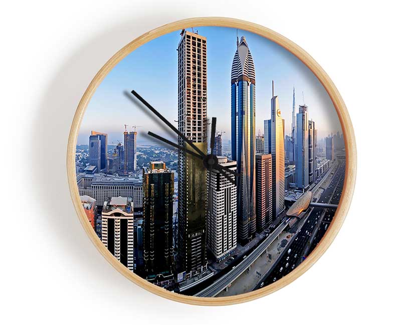 Dubai Building Blocks Clock - Wallart-Direct UK
