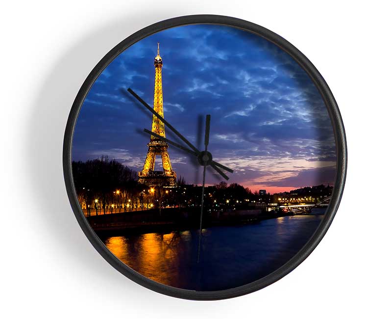 Eiffel Tower Paris France Clock - Wallart-Direct UK
