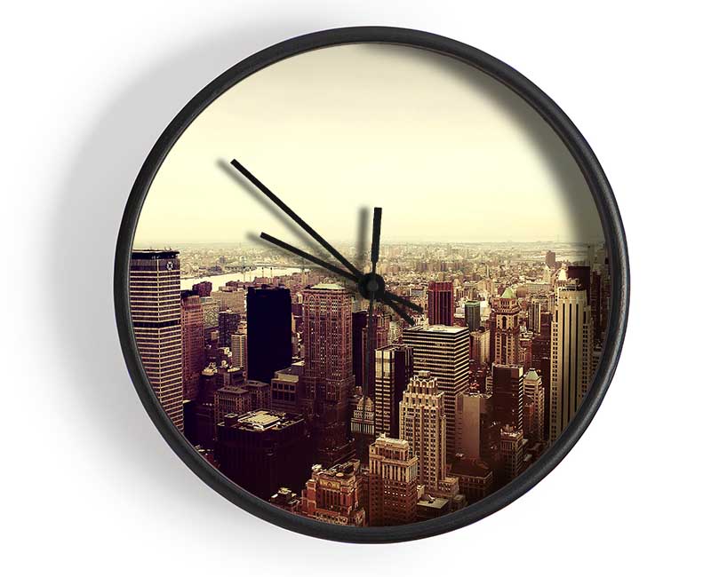 Empire State Building Retro Clock - Wallart-Direct UK