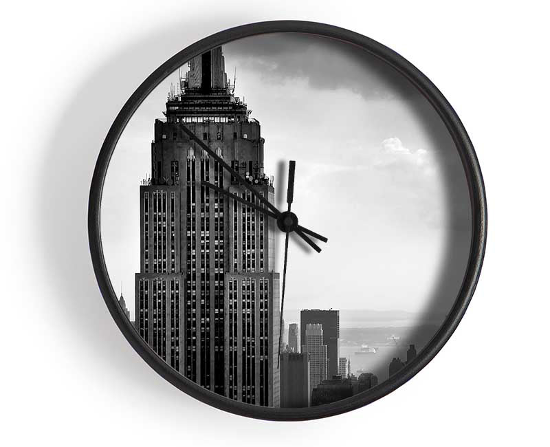Empire State Building B n W Clock - Wallart-Direct UK