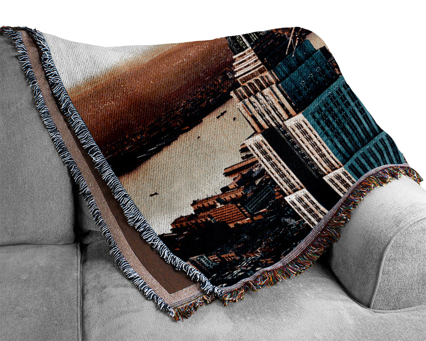 Empire State Building View Woven Blanket