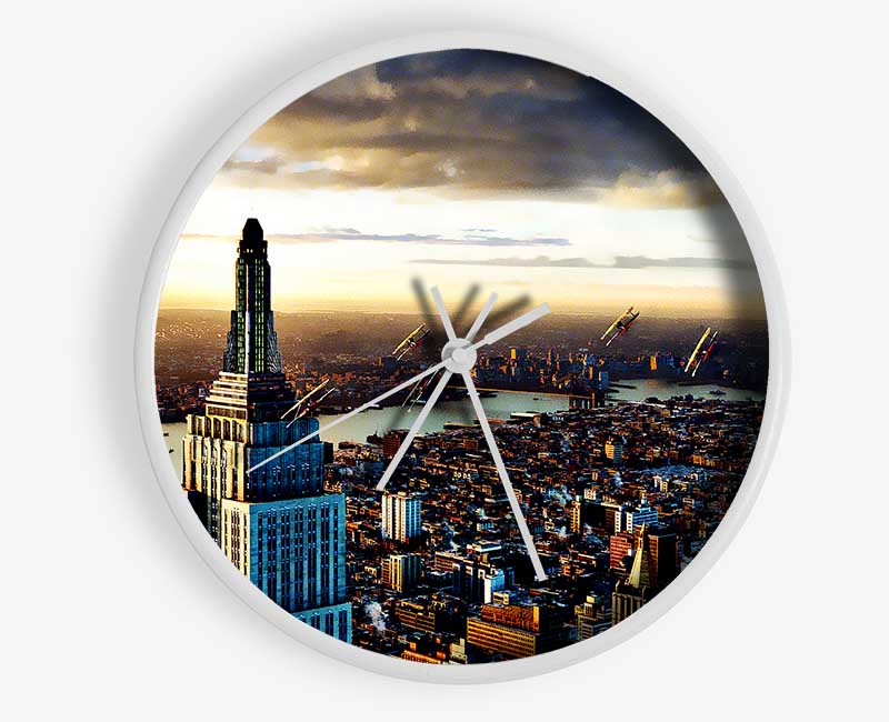 Empire State Building View Clock - Wallart-Direct UK