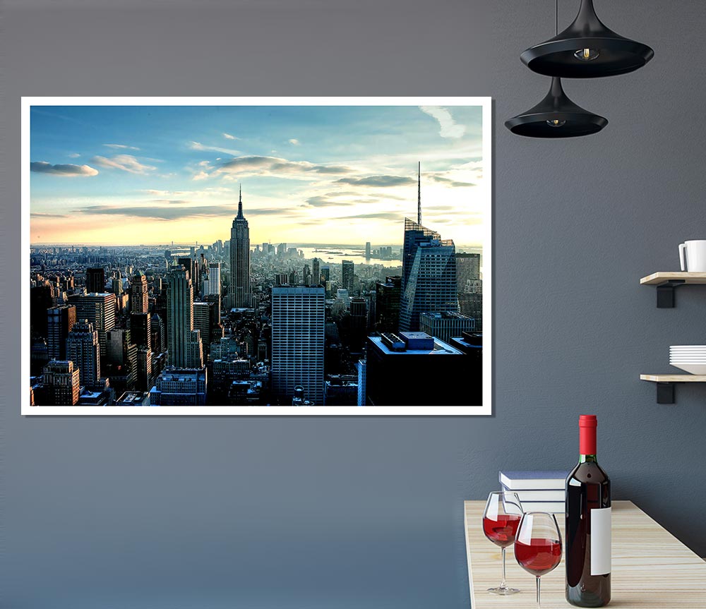 Empire State City Print Poster Wall Art