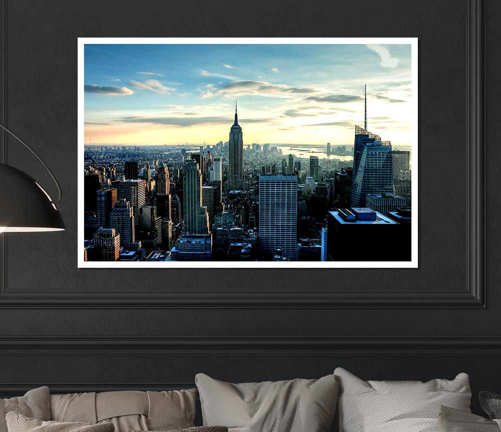 Empire State City Print Poster Wall Art