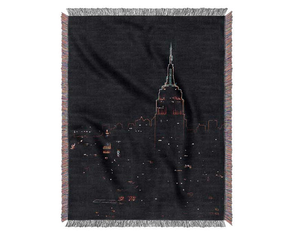 Empire State Neon Woven Blanket