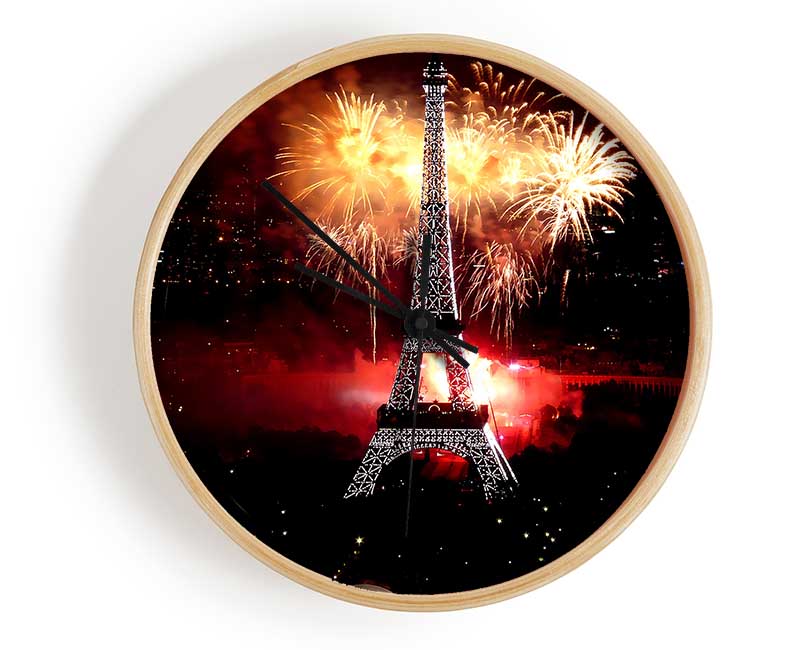 Fireworks Eiffel Tower Clock - Wallart-Direct UK