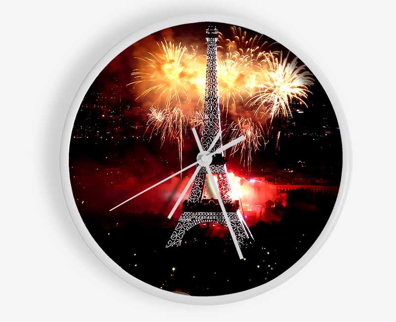 Fireworks Eiffel Tower Clock - Wallart-Direct UK