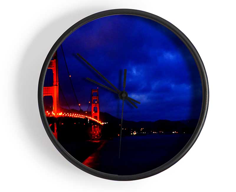 Golden Gate Bridge Red Lights Clock - Wallart-Direct UK
