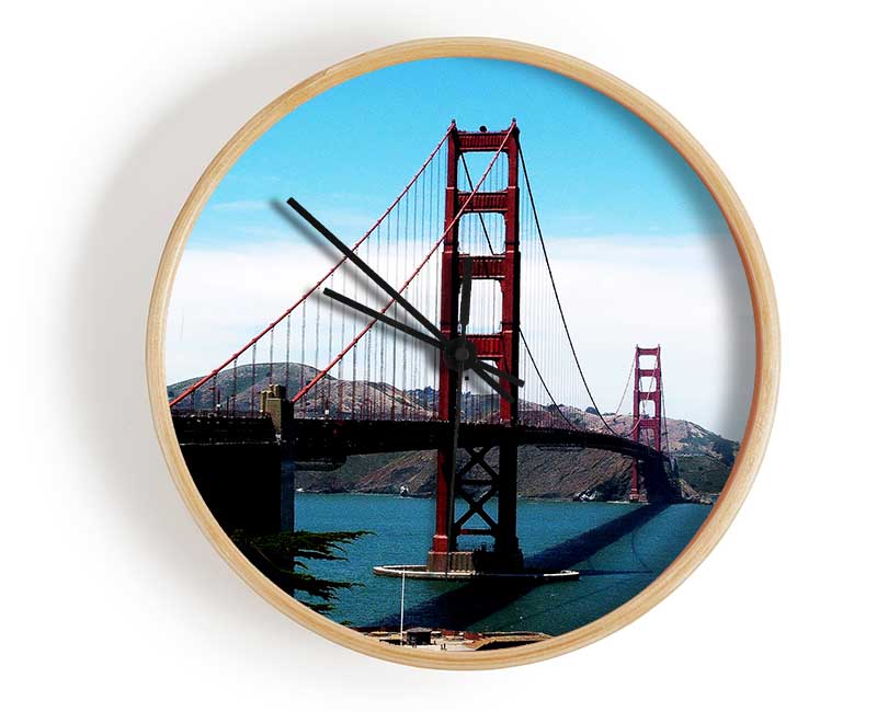 Golden Gate Bridge Afar Clock - Wallart-Direct UK