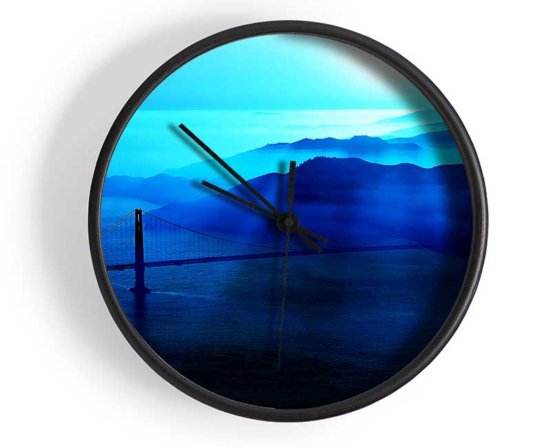 Golden Gate Bridge Morning Mist Clock - Wallart-Direct UK