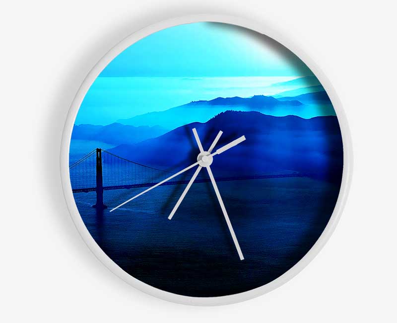 Golden Gate Bridge Morning Mist Clock - Wallart-Direct UK