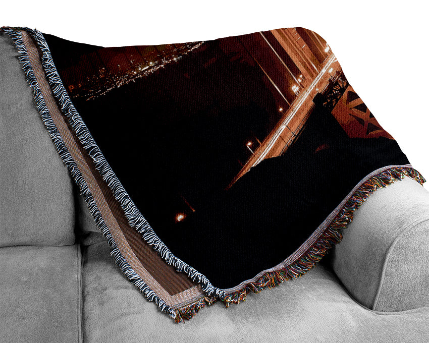 Golden Gate Bridge Nights Woven Blanket