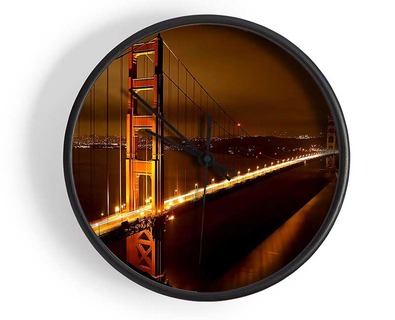 Golden Gate Bridge Nights Clock - Wallart-Direct UK