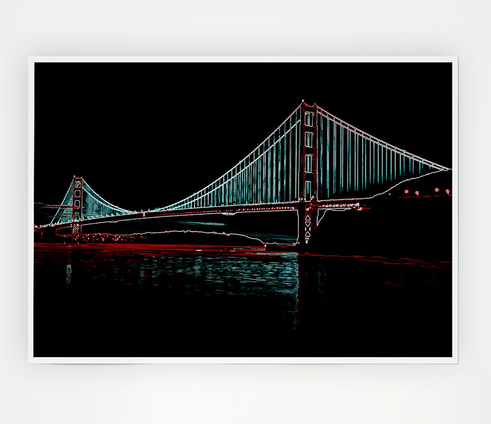 Hells Gate Bridge Print Poster Wall Art