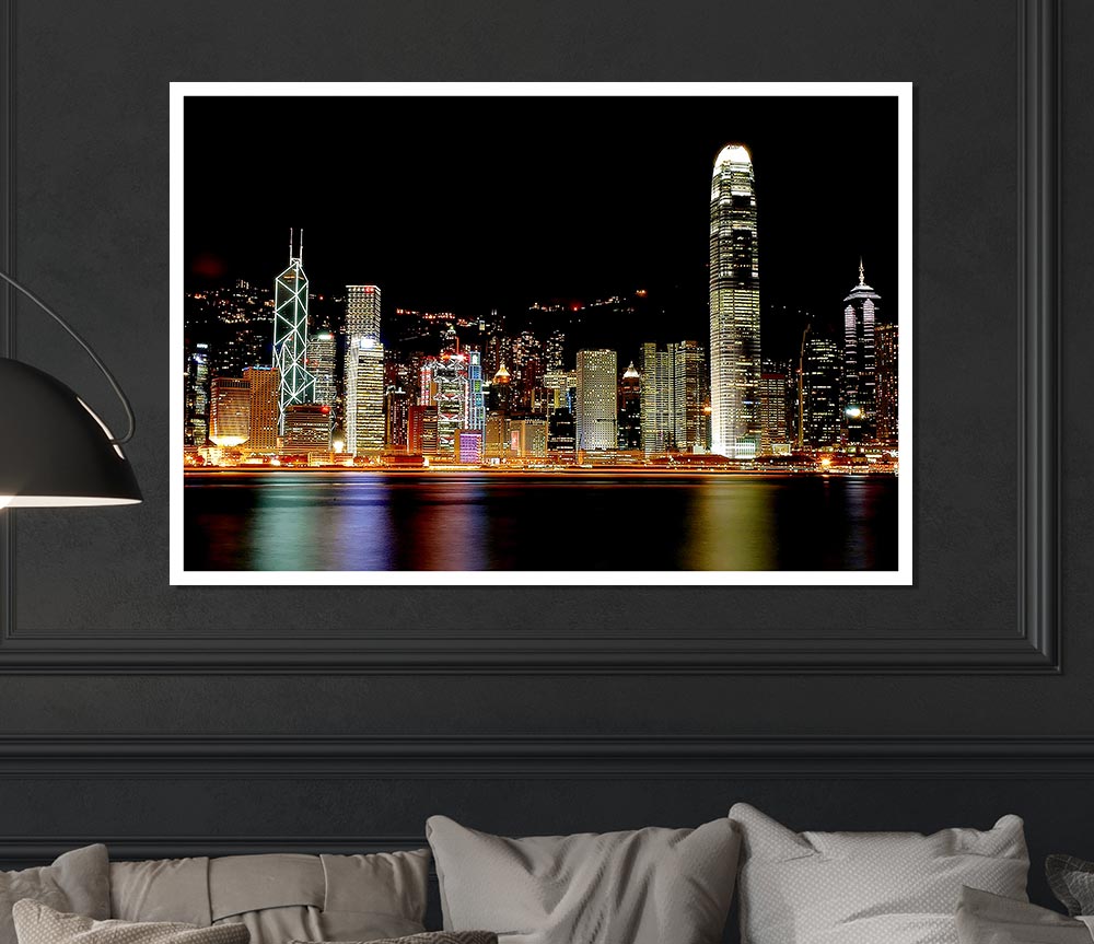 Hong Kong Coast Line Print Poster Wall Art