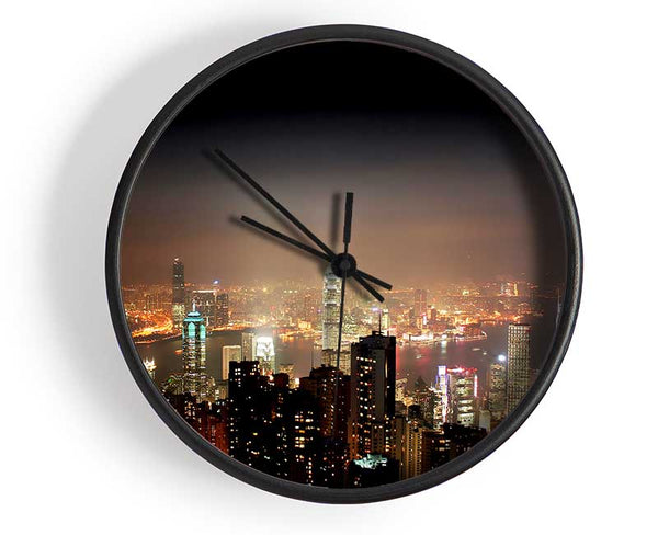 Hong Kong From Above Clock - Wallart-Direct UK