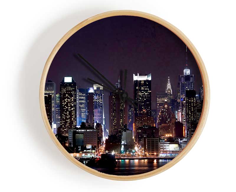 Hong Kong Night Glow Clock - Wallart-Direct UK