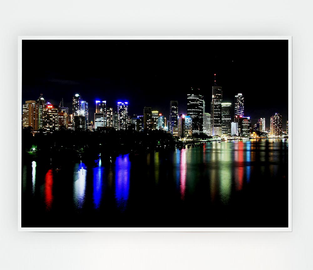 Hong Kong Rainbow Light Reflections Print Poster Wall Art