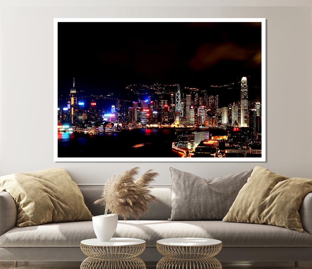 Hong Kong Reflections Print Poster Wall Art