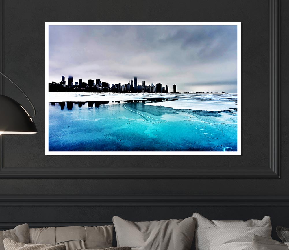 Ice City Print Poster Wall Art