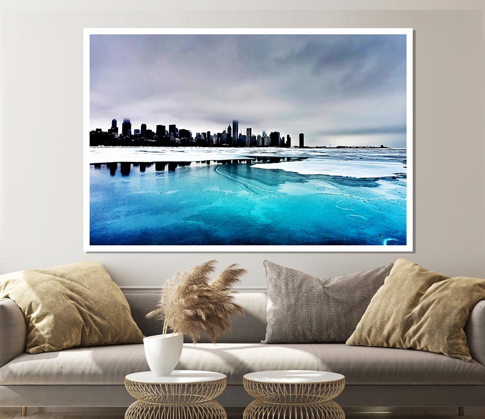 Ice City Print Poster Wall Art