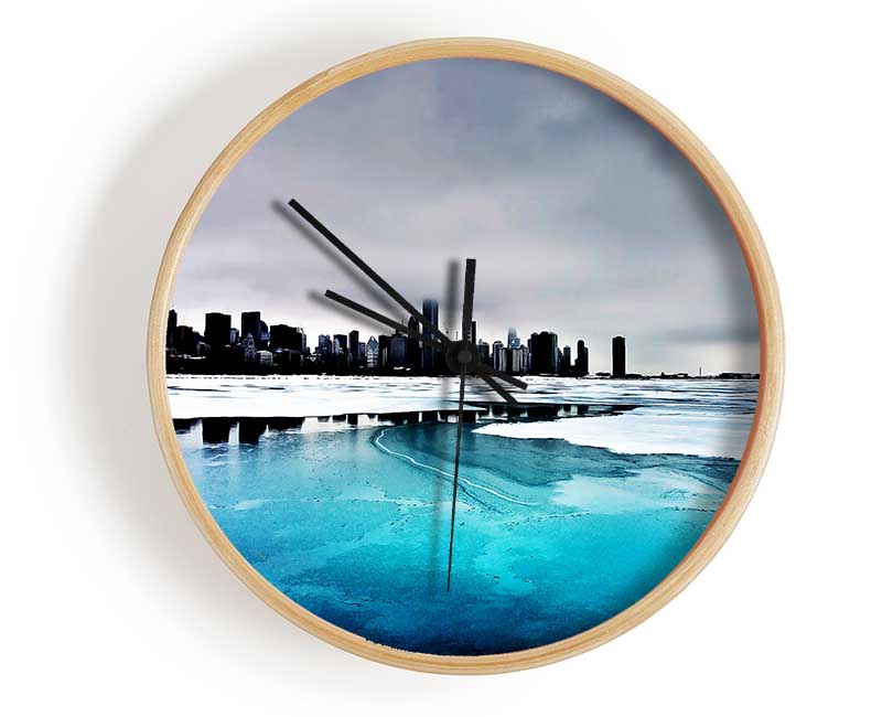 Ice City Clock - Wallart-Direct UK