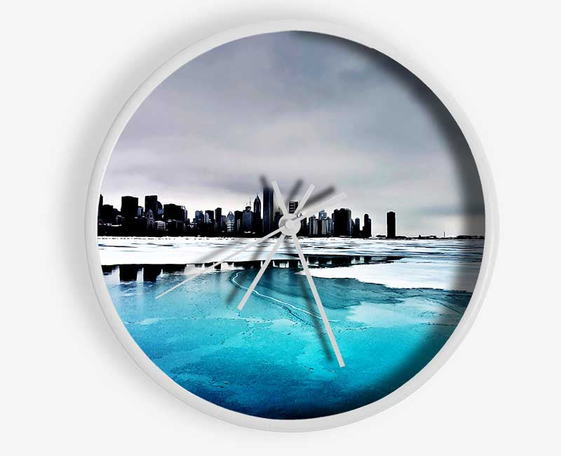 Ice City Clock - Wallart-Direct UK