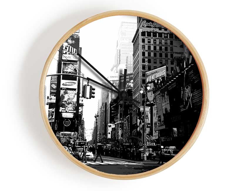 In The Heart Of Tokyo B n W Clock - Wallart-Direct UK