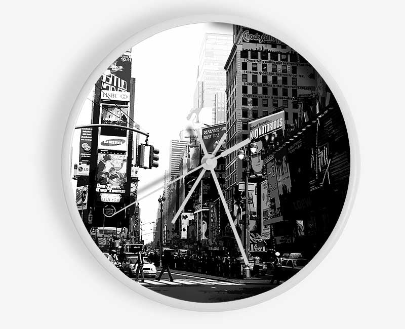 In The Heart Of Tokyo B n W Clock - Wallart-Direct UK