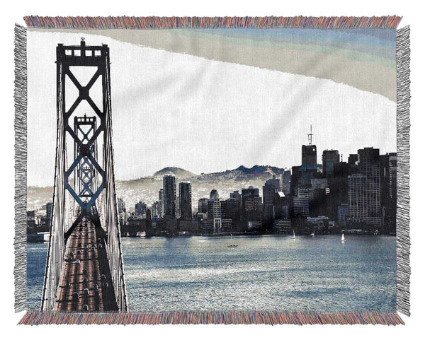 Intersection On Bay Bridge Woven Blanket