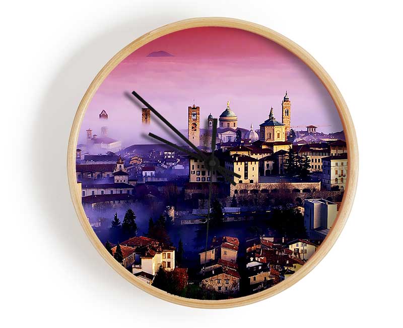 Italian City Mist Clock - Wallart-Direct UK