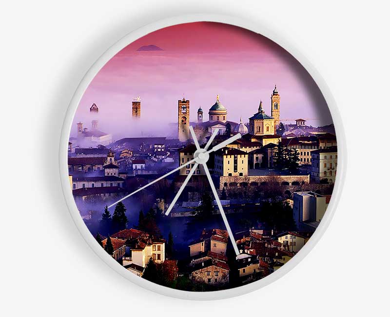 Italian City Mist Clock - Wallart-Direct UK