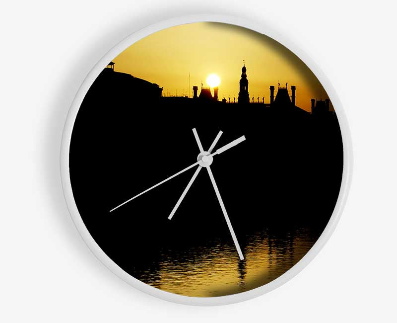 Italian City Sunset Clock - Wallart-Direct UK