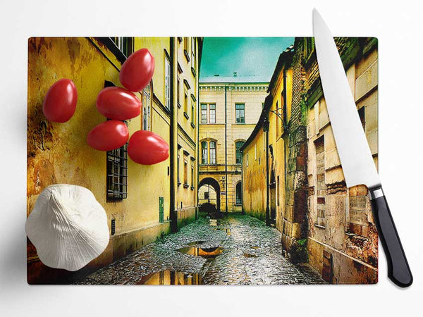 Italian Walkways Rain Glass Chopping Board