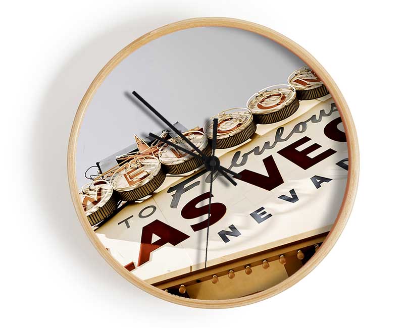 Las Vegas Sign Clock - Wallart-Direct UK