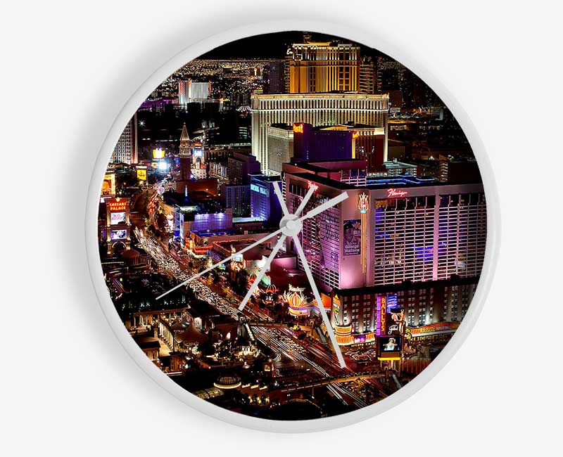 Las Vegas Strip Night Lights Clock - Wallart-Direct UK