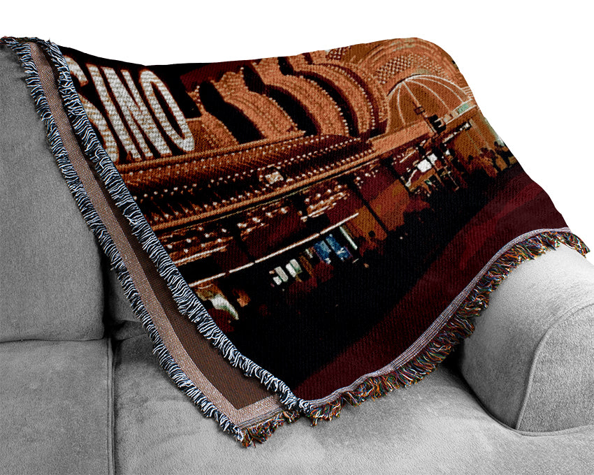 Las Vegas Strip Casino Heaven Woven Blanket