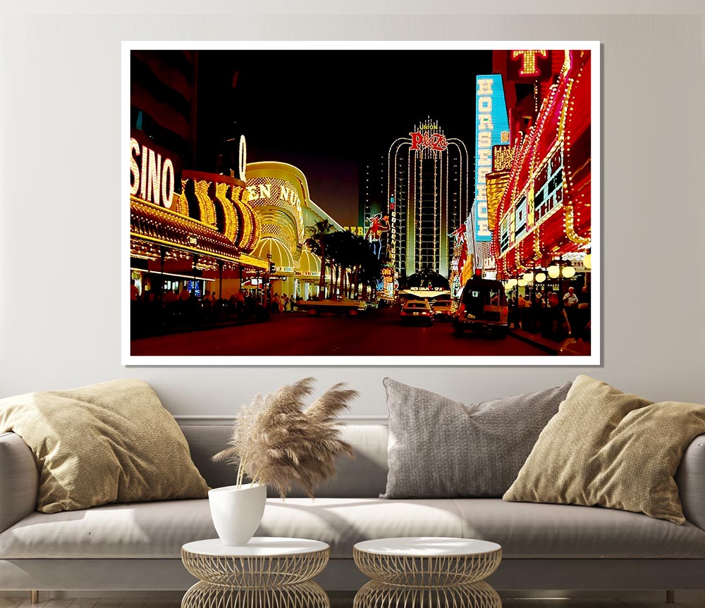 Las Vegas Strip Casino Heaven Print Poster Wall Art