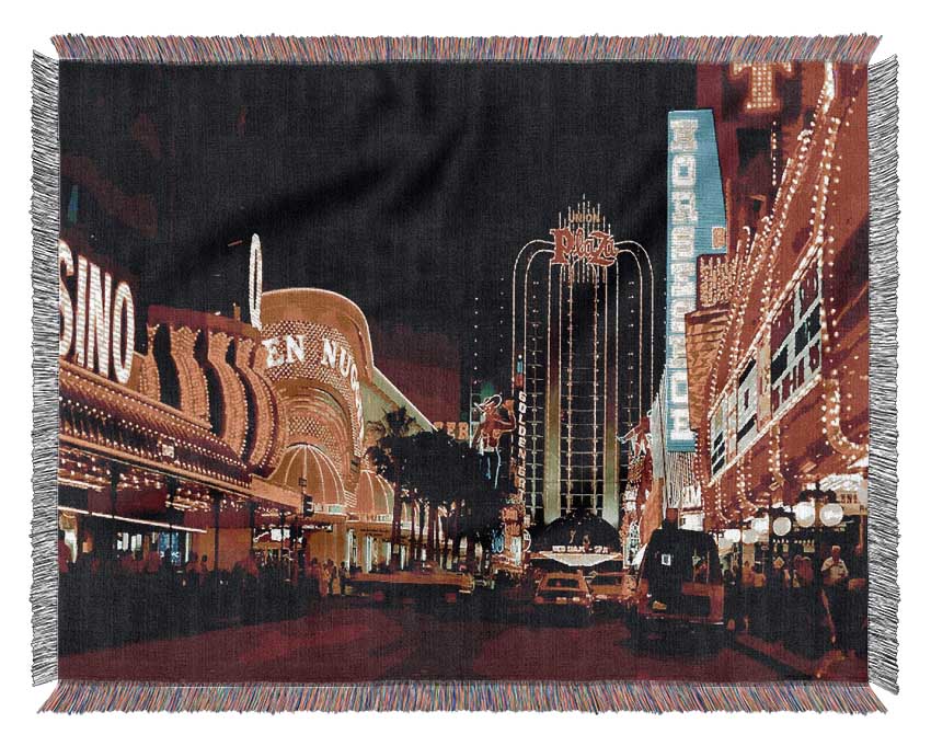 Las Vegas Strip Casino Heaven Woven Blanket