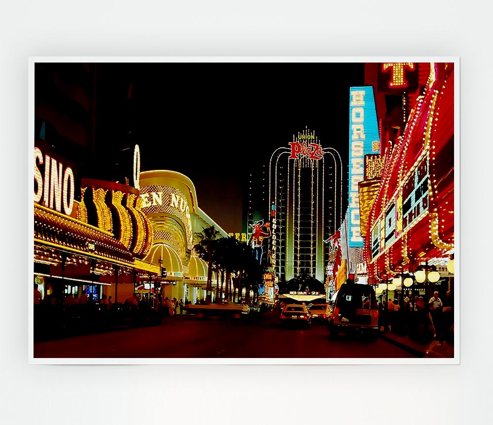 Las Vegas Strip Casino Heaven Print Poster Wall Art