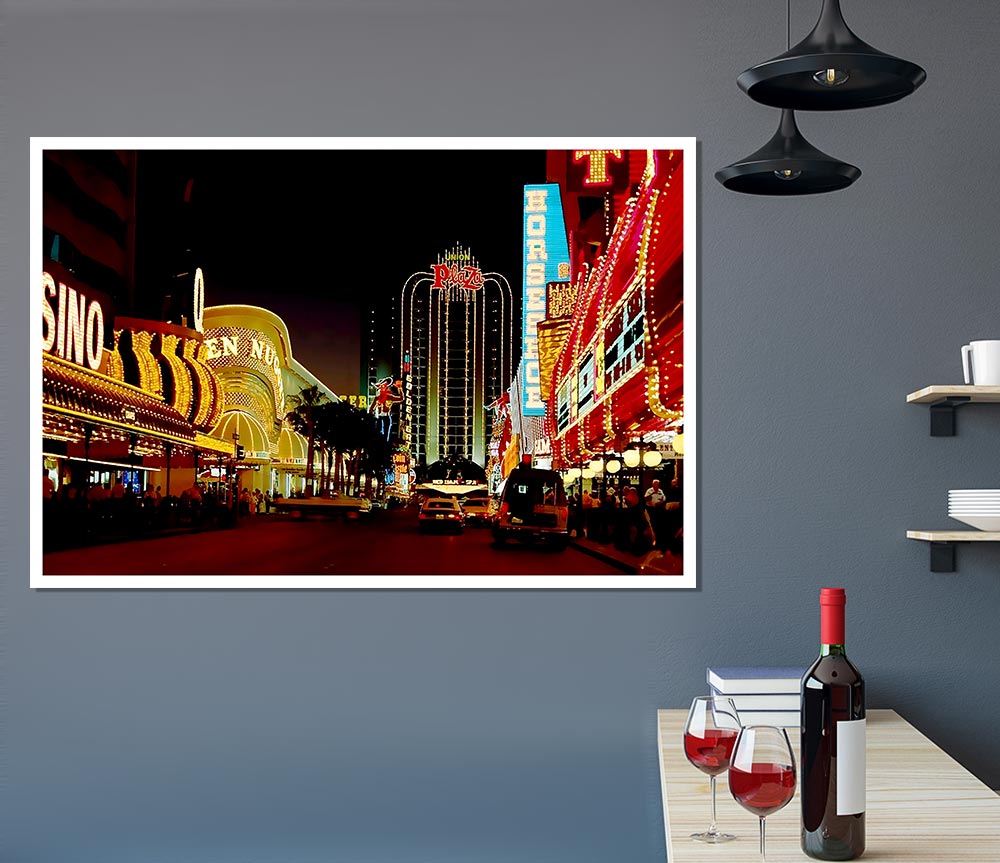 Las Vegas Strip Casino Heaven Print Poster Wall Art