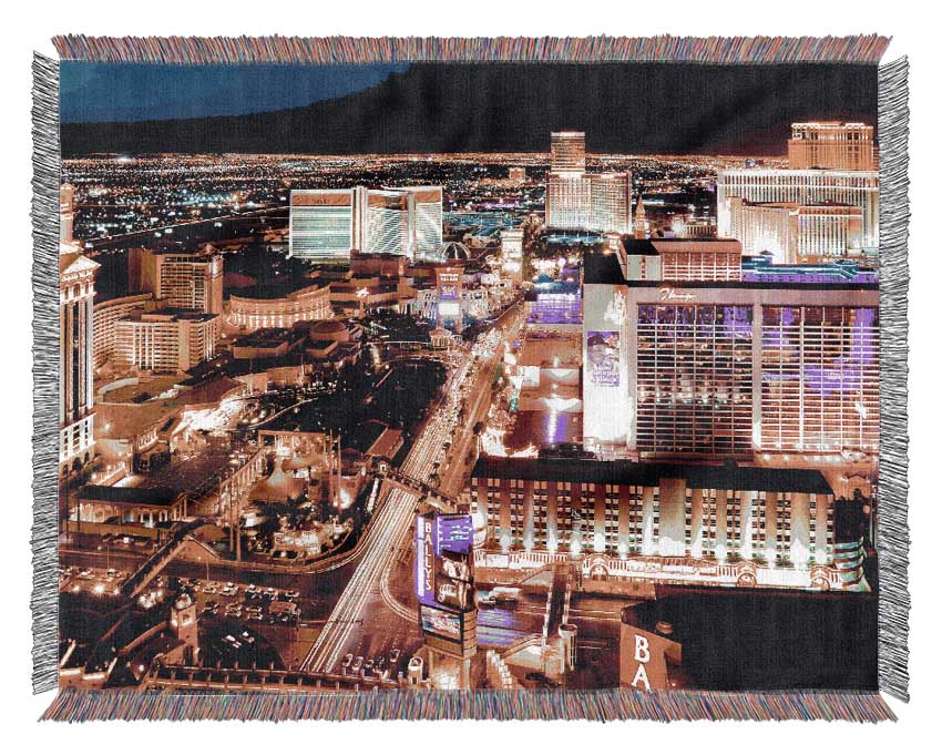 Las Vegas Strip Woven Blanket