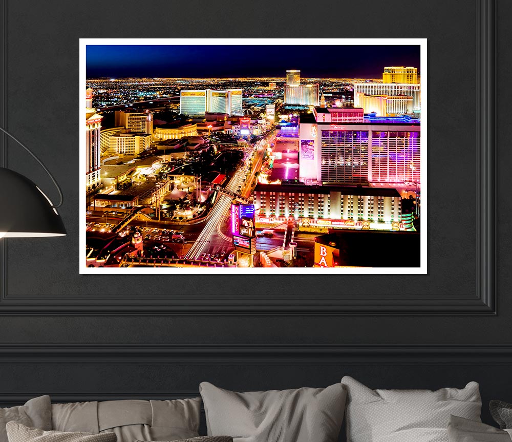 Las Vegas Strip Print Poster Wall Art