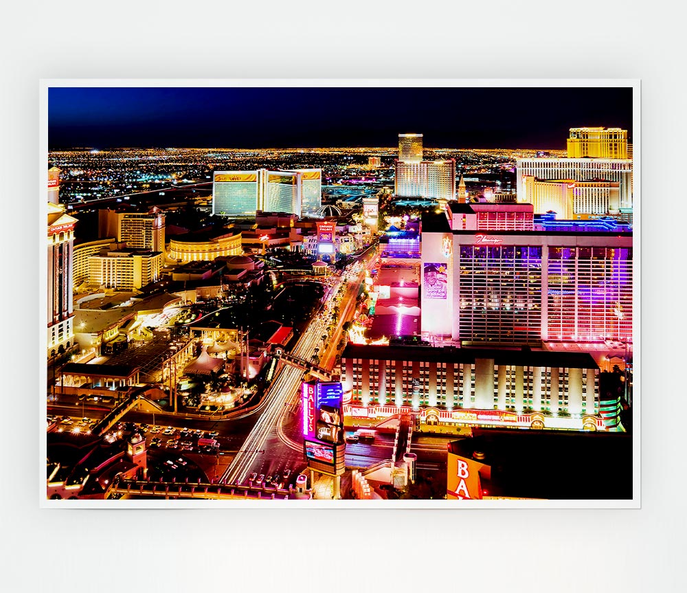 Las Vegas Strip Print Poster Wall Art