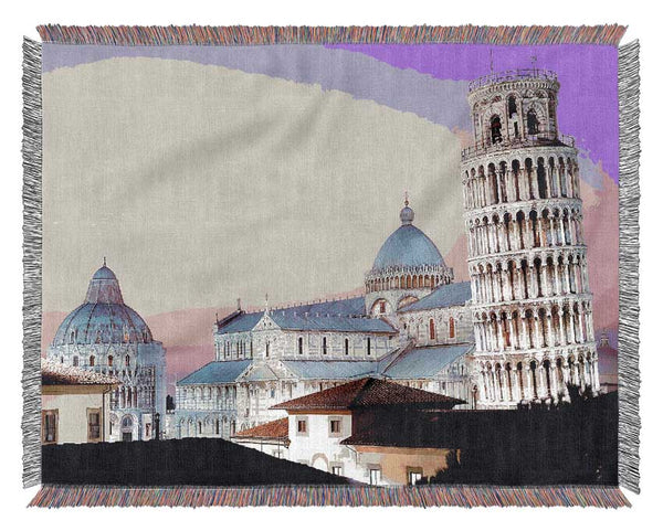 Leaning Tower Of Pisa Woven Blanket