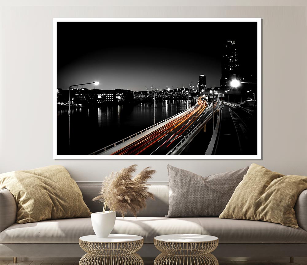 Light Traces Print Poster Wall Art